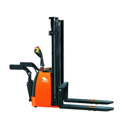 Niuli Standing on 1.5ton 2000kg stacker fully electric pallet hydraulic stacker mini forklift