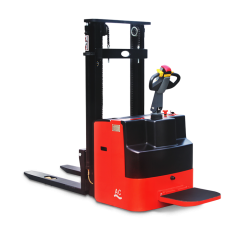 NIULI Stand Driven All Electric Hydraulic Lifter Stacker Full Electric Forklift Power Pallet Stacker